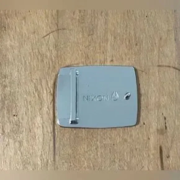 Nixon Cream Enamel and Silver Belt Buckle - Picture 2 of 4